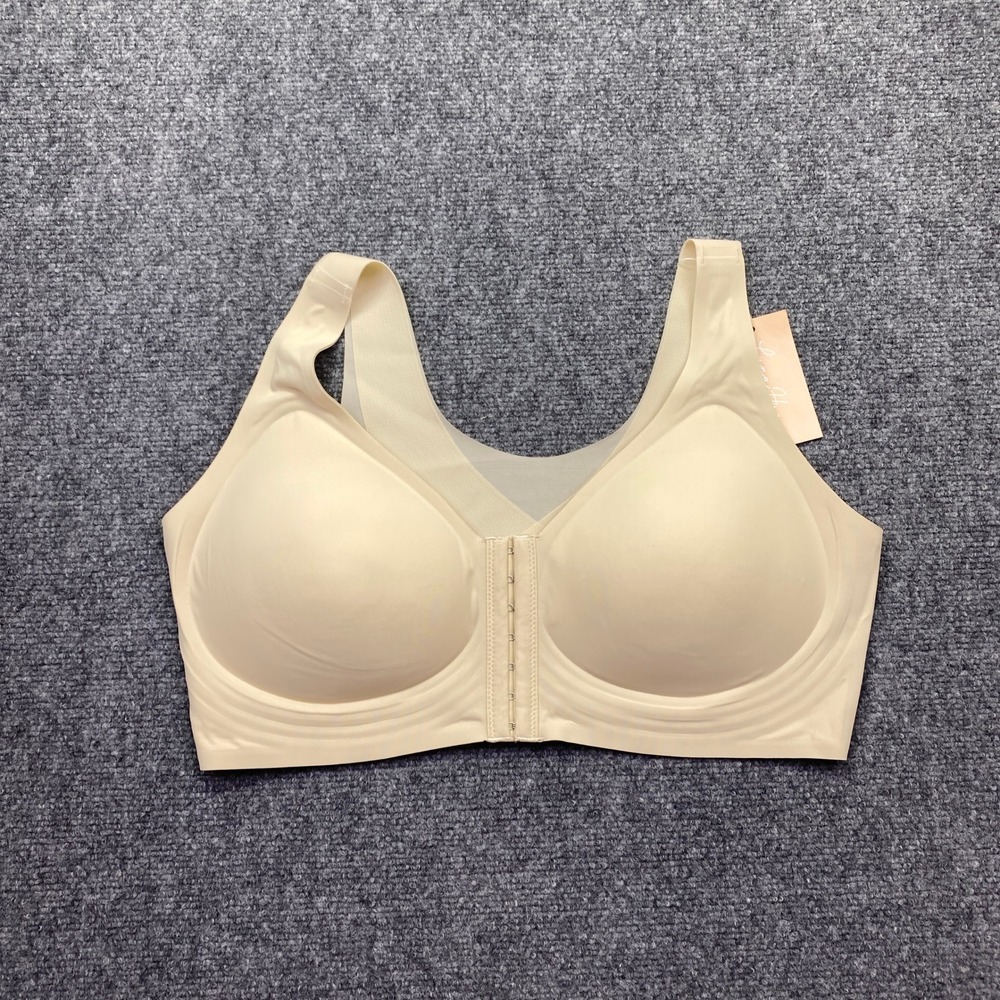 Luna Hug Front Closure Wireless Posture Support Bra Nude Beige 3XL NEW